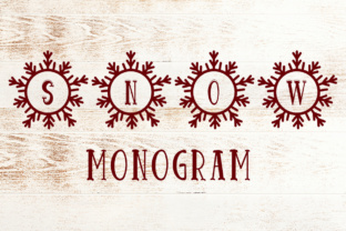 Explore the Charm of Snow Monogram Font