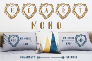 Heart Monogram: A Charming Script Handwritten Font