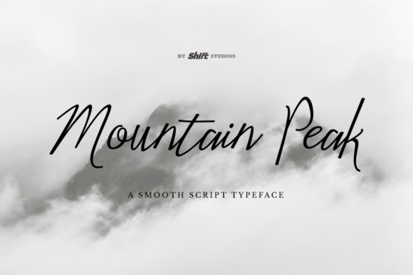Mountain Peak: The Bouncy Script Font for Crafting Beautiful Products